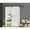 Renin 36 in. x 84 in. Easy Build Stone K Barn Door With Hardware Kit BD052K01BW1BWE36084